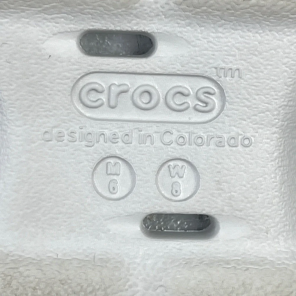 Crocs Echo Slide Light Grey Men 6 Women 8 Sporty Comfort Sandals